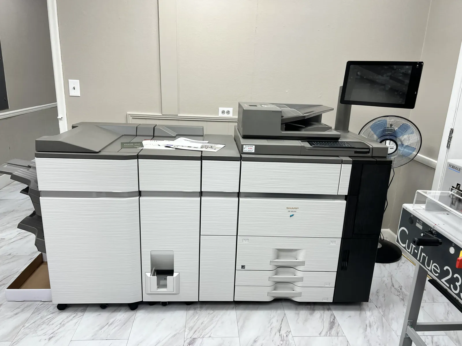 BAP's full production printer for in-house printing capabilitites
